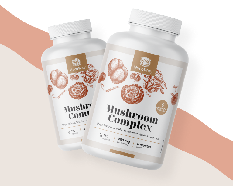 6 champignons asiatiques dans 1 seule gélule.